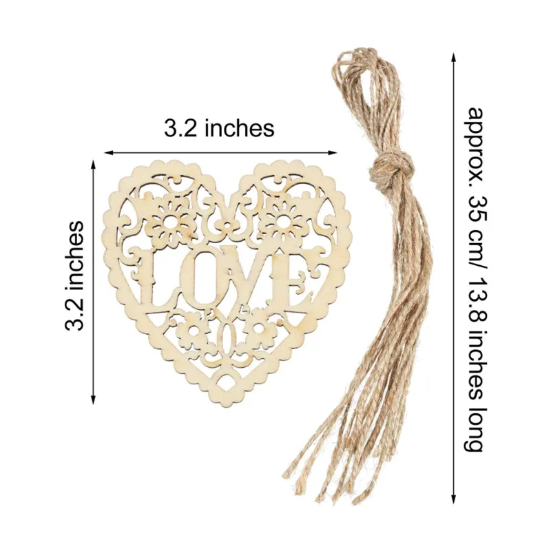 10pcs Wooden Hearts Unfinished - Embellish Craft avaliação e preço