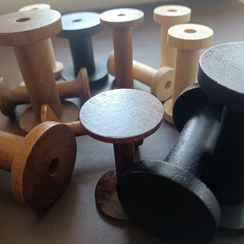 10Pcs/Set Vintage Natural Wood - Organza Ribbon Spool avaliação e preço