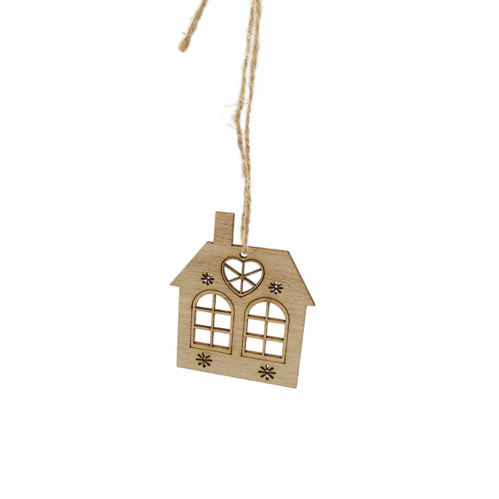 10pcs Wooden Hollow House Cuto - Christmas Craft Embellishment avaliação e preço