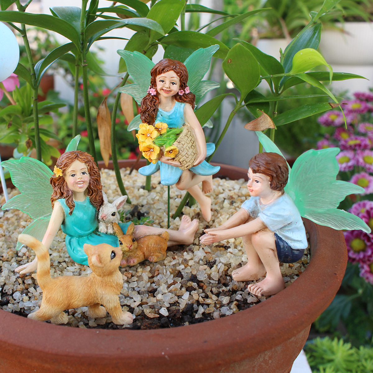 4pc Flower Fairy and Animal Pa - Embellishment Crafts avaliação e preço