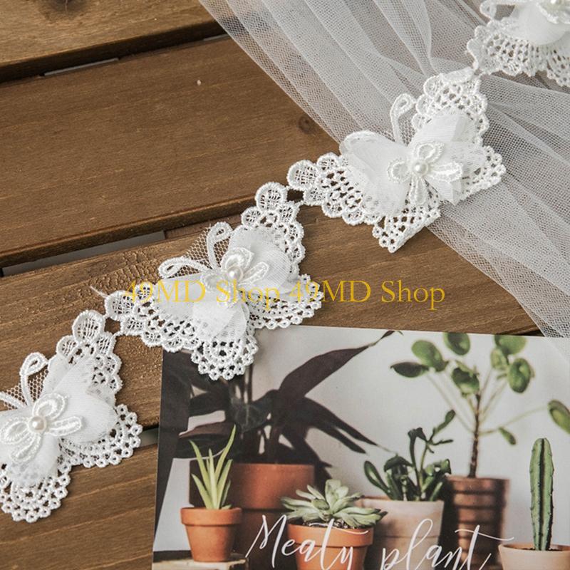 49MD 1 Yard Bowknot for Butter - Lace Ribbon Trim avaliação e preço
