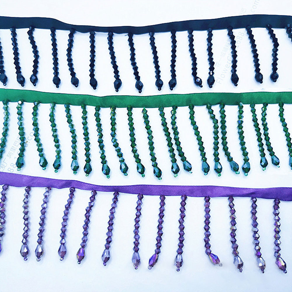 5 Color Tassels Beaded Lace Tr - Beaded Trim Fringe avaliação e preço