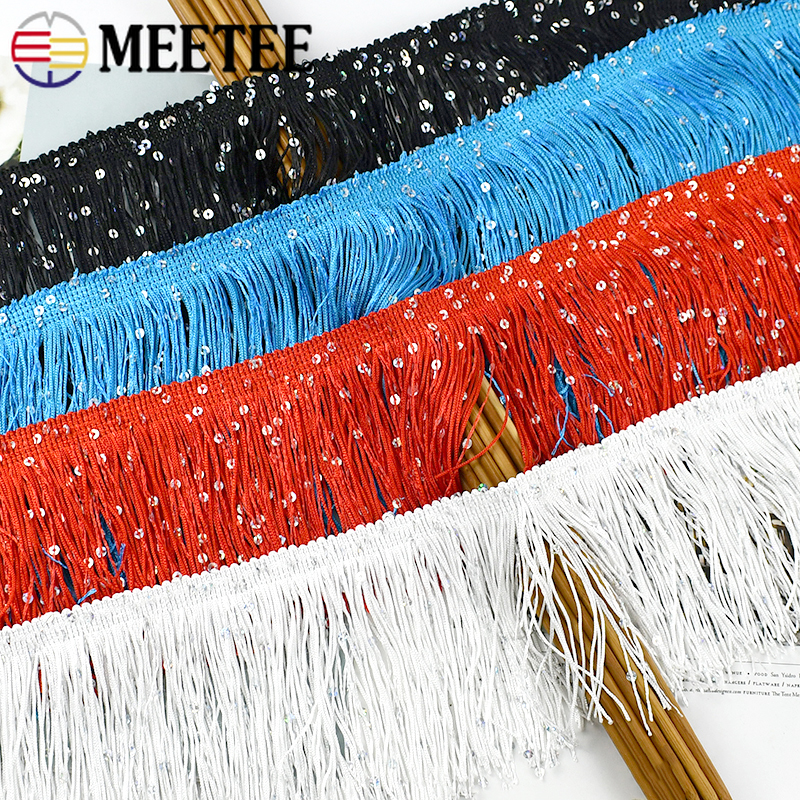 2/4/8M 10cm Colorful Sequin Ta - Fringe Ribbon Sewing avaliação e preço