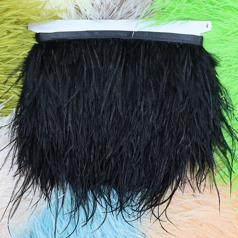 1M 8-10cm Black Ostrich Feathe - Feather Trim Marabou avaliação e preço