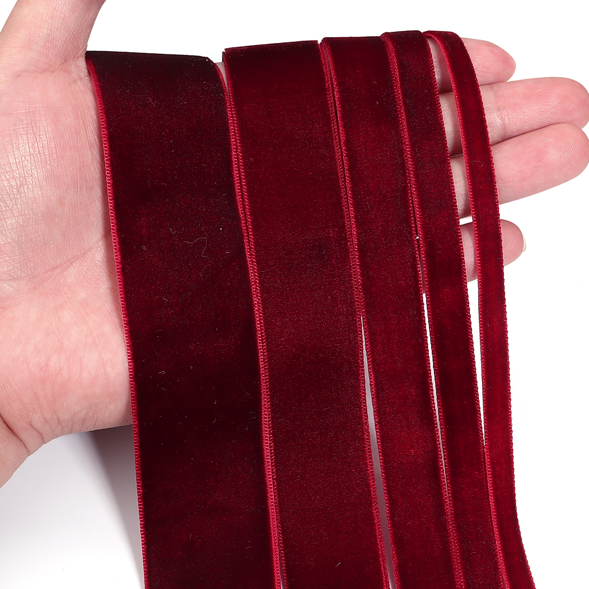5-10yards/roll Velvet Ribbons  - Velvet Ribbon Roll avaliação e preço