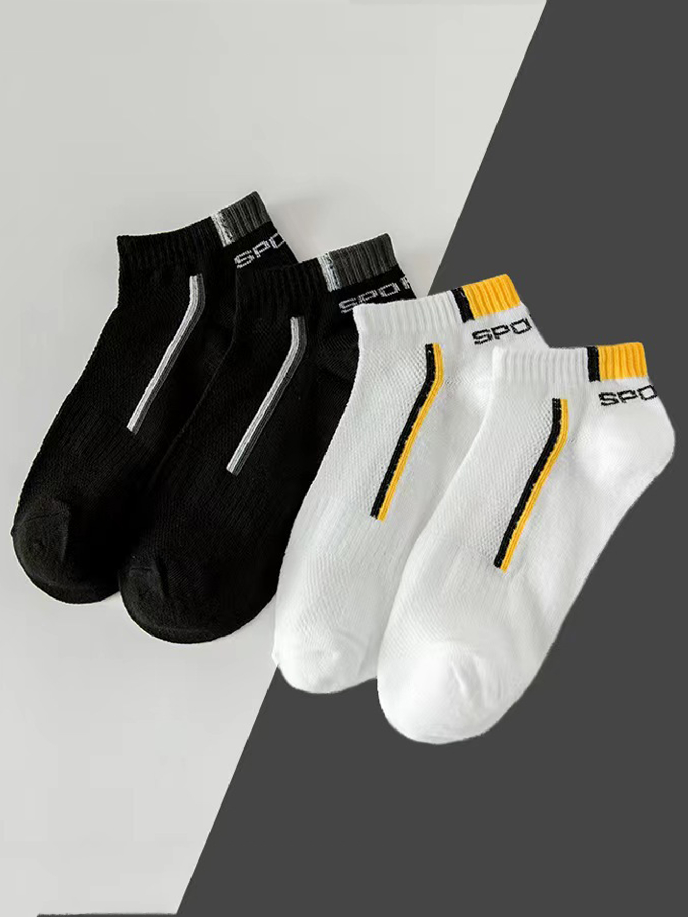5/40 Pairs Mens Ankle Boat Soc - Embellish Knit avaliação e preço