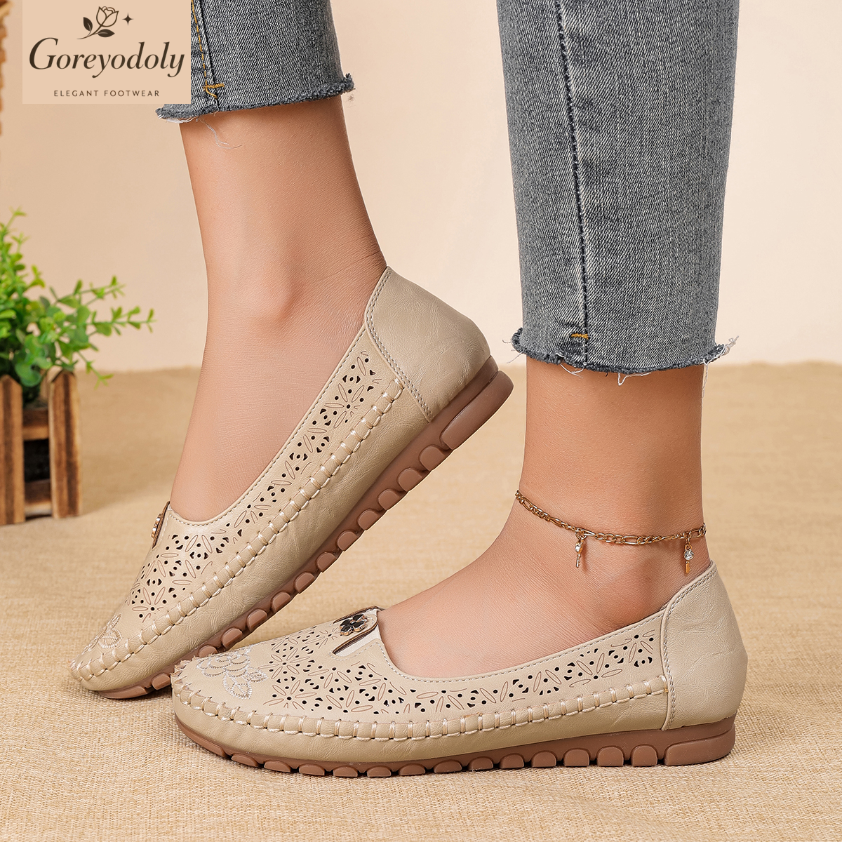 Goreyodoly women loafers flora - Embroidery Embellishments avaliação e preço