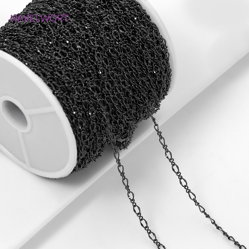 Black Color Oval Thin Chains F - Embroidery Craft avaliação e preço