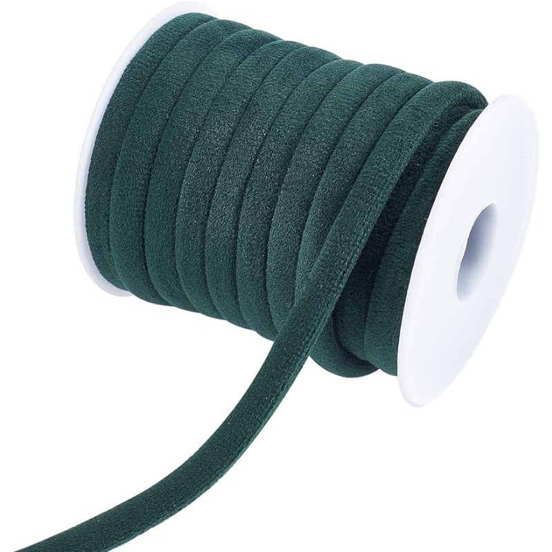 1 Roll 10m 8mm Dark Green Velv - Velvet Ribbon Roll avaliação e preço