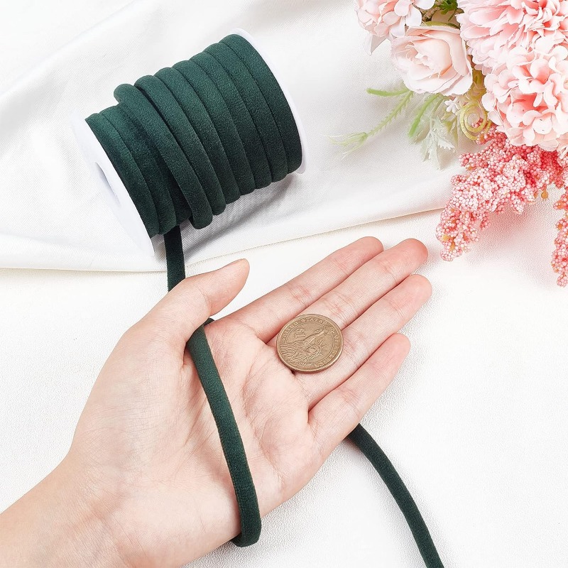 1 Roll 10m 8mm Dark Green Velv - Velvet Ribbon Roll avaliação e preço