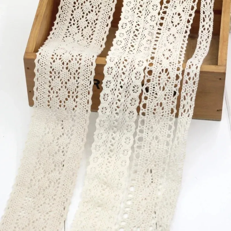 Ivory White Cotton Lace Trim R - Lace Ribbon Trim avaliação e preço