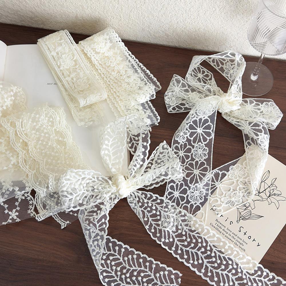 Elegant Lace Scarf Bow Necklac - Lace Ribbon Trim avaliação e preço