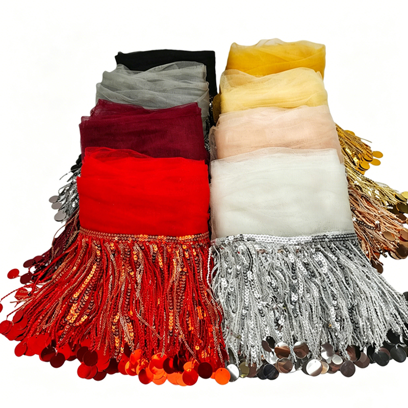 10 Yards Sequins Tassel Lace T - Fringe Ribbon Sewing avaliação e preço