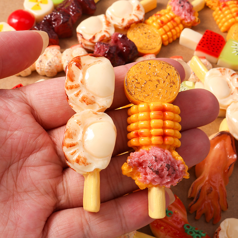 4pcs Simulation Foood Barbecue - Embellishments For Scrapbooking avaliação e preço