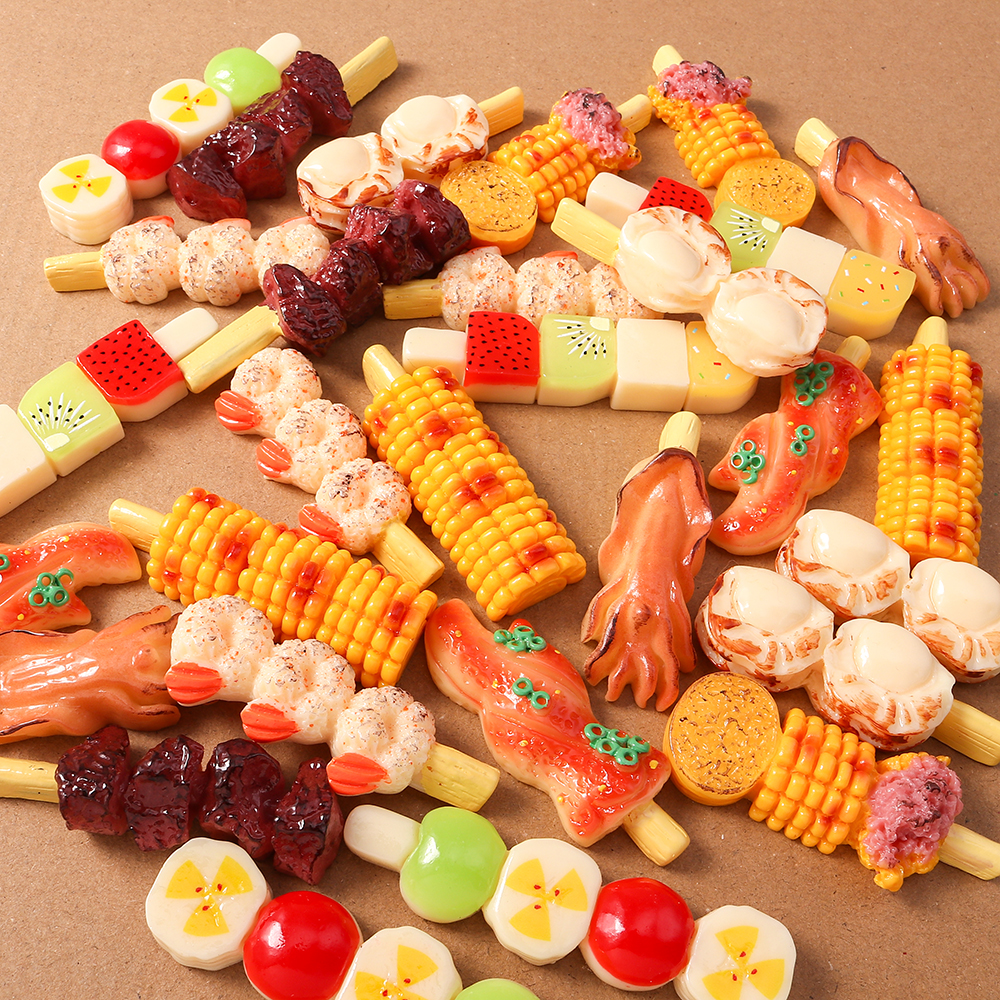 4pcs Simulation Foood Barbecue - Embellishments For Scrapbooking avaliação e preço