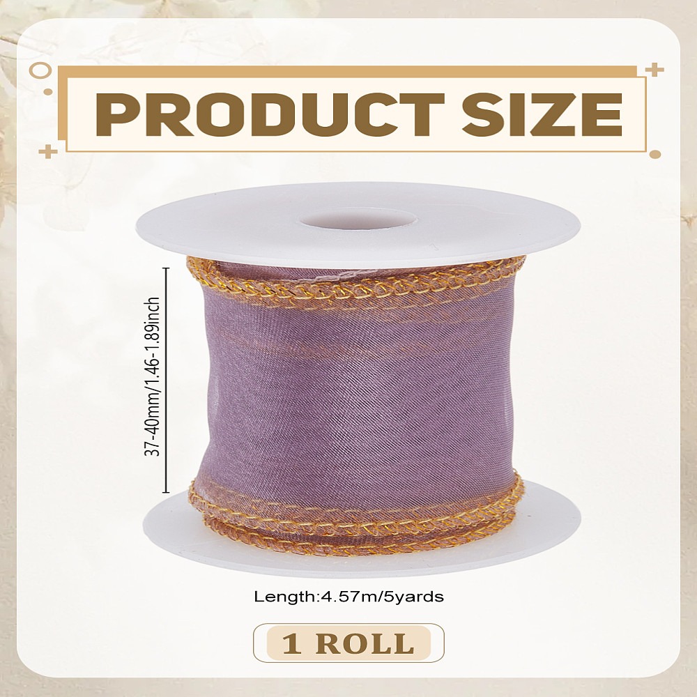 5 Yards Polyester Organza Ribb - Organza Ribbon Spool avaliação e preço