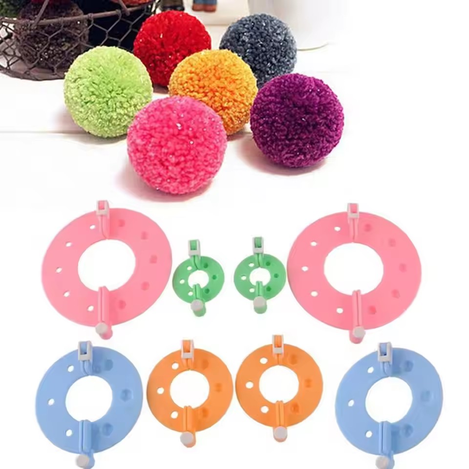 8PCS 4 Sizes Fluff Ball Weaver - Pom Pom Maker Tool avaliação e preço