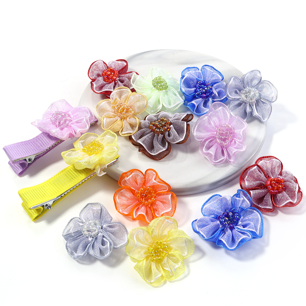 10Pcs/Lot Mesh Flower Applique - Applique Patch Flower avaliação e preço