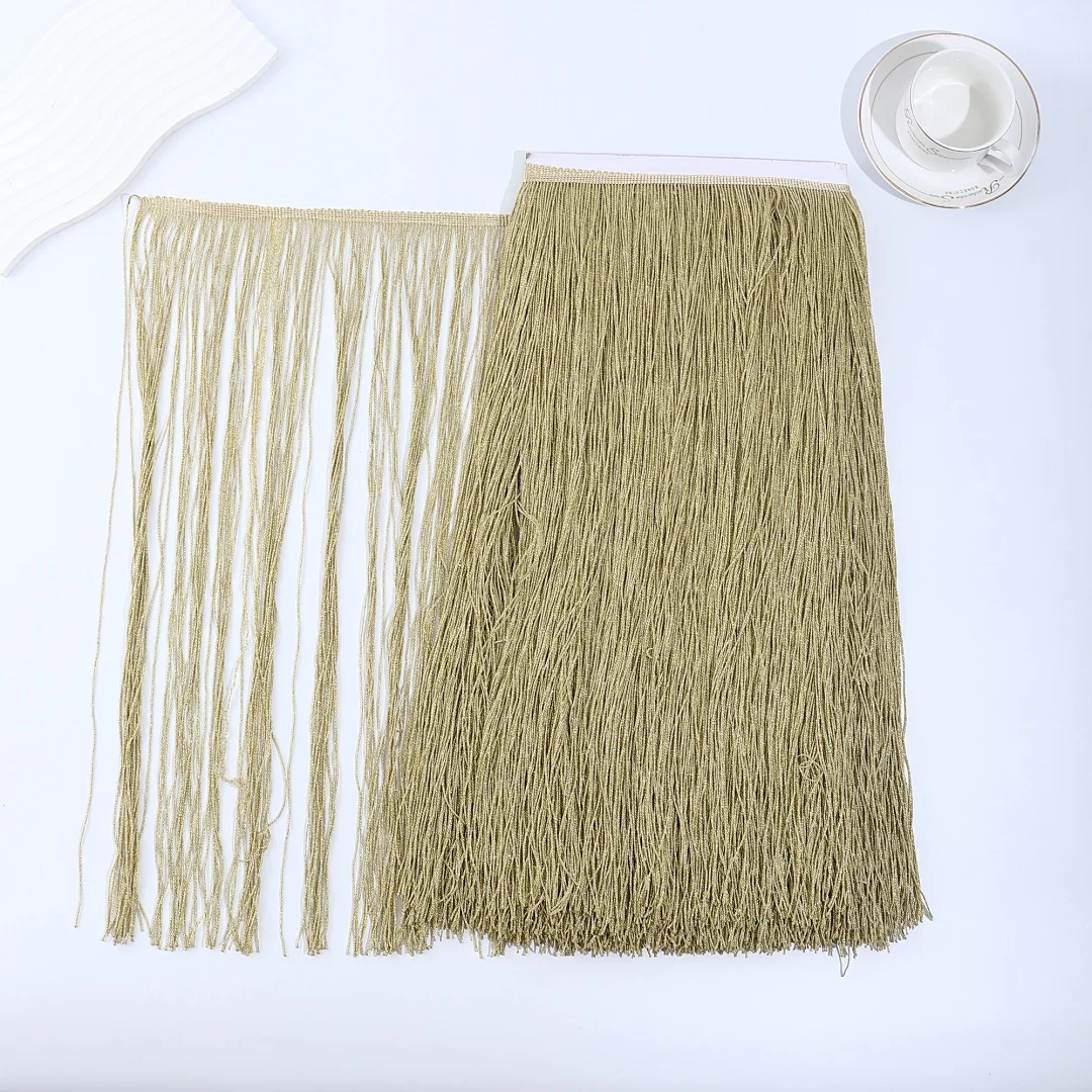 2Yards Gold Lace Fringe Trim T - Fringe Ribbon Sewing avaliação e preço