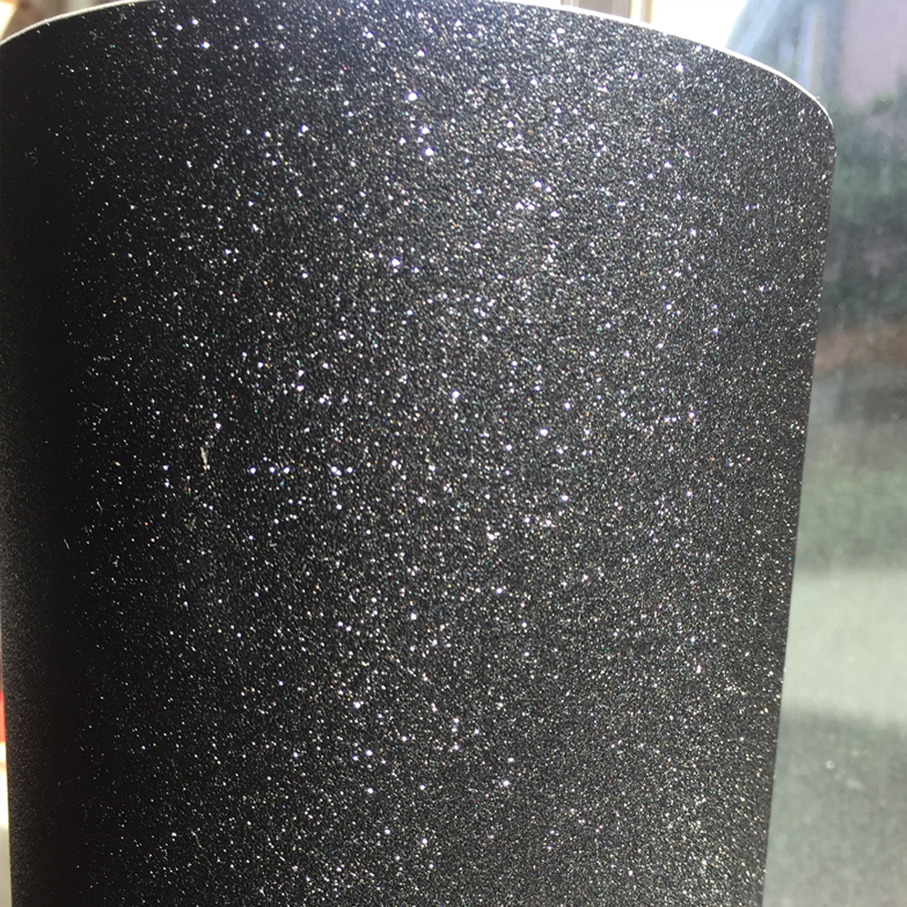 50CM*300CM black Glitter Diamo - Glitter Vinyl Roll avaliação e preço