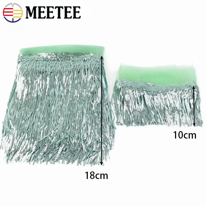2/3/5Yard 10/18cm Sequin Tasse - Fringe Ribbon Sewing avaliação e preço