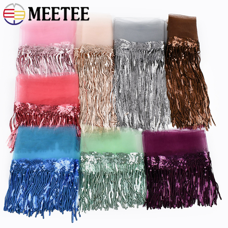 2/3/5Yard 10/18cm Sequin Tasse - Fringe Ribbon Sewing avaliação e preço