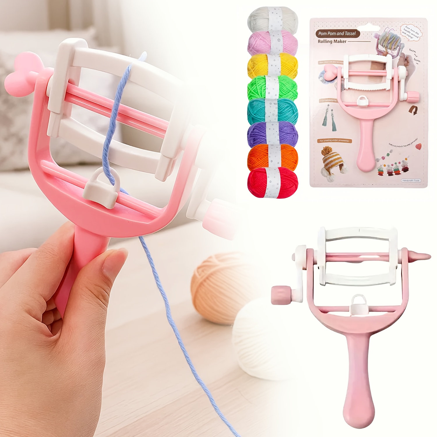 Hand-cranked Winding Coil Fur  - Pom Pom Maker Tool avaliação e preço