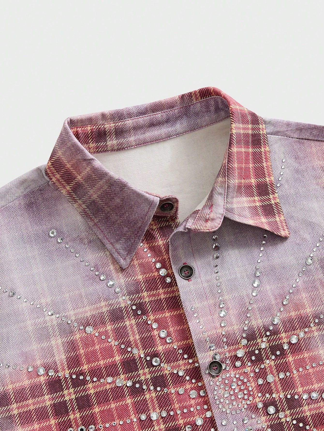 Mens Plaid Denim Shirt With Rh - Embellish Knit avaliação e preço