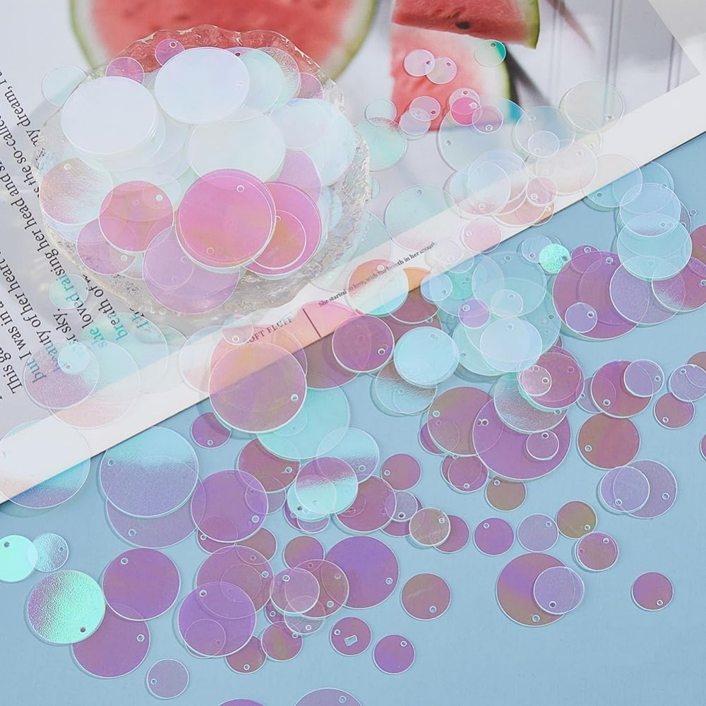 1800Pcs 6 Sizes Loose Sequin F - Embroidery Craft avaliação e preço