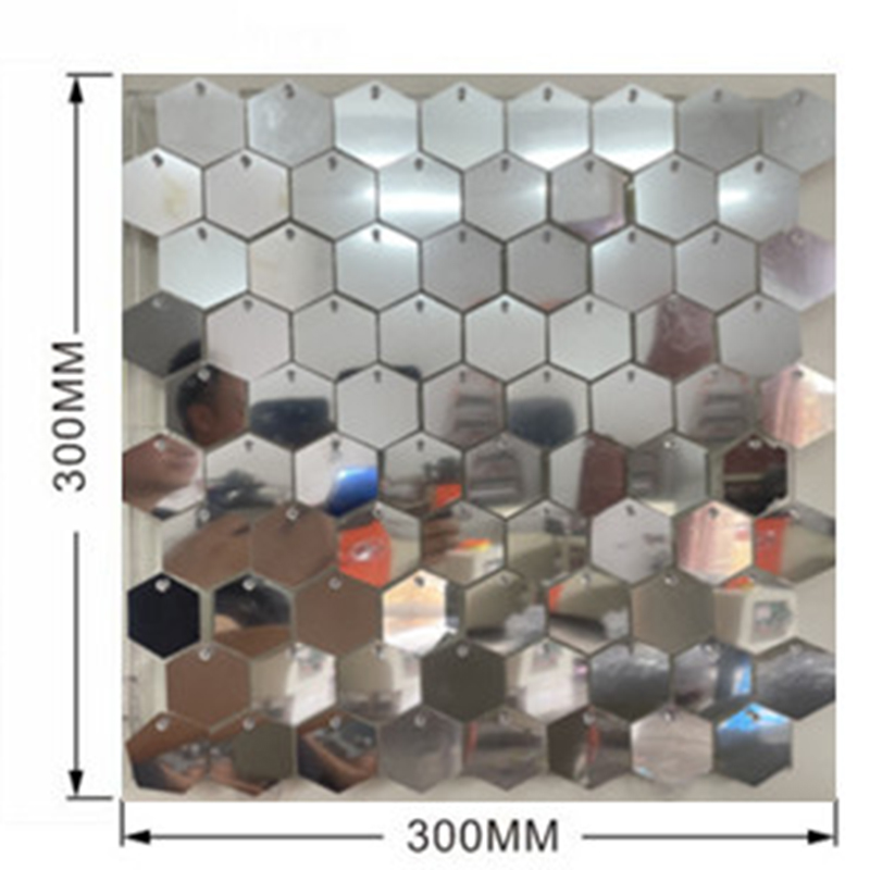 1pc Hexagon Sequin Backdrop Pa - Sequin Fabric Panel avaliação e preço
