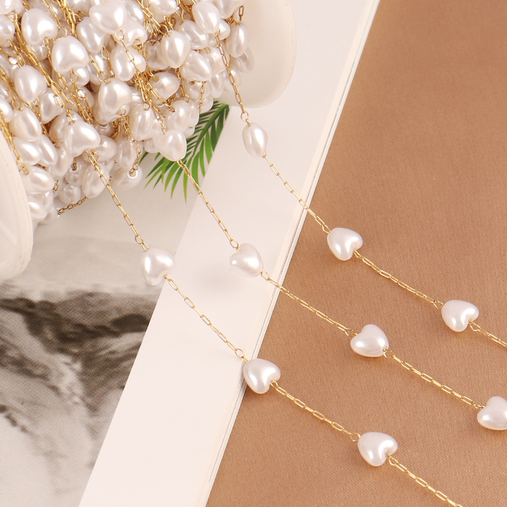 1Meters Stainless Steel Chain  - Pearl Trim Chain avaliação e preço