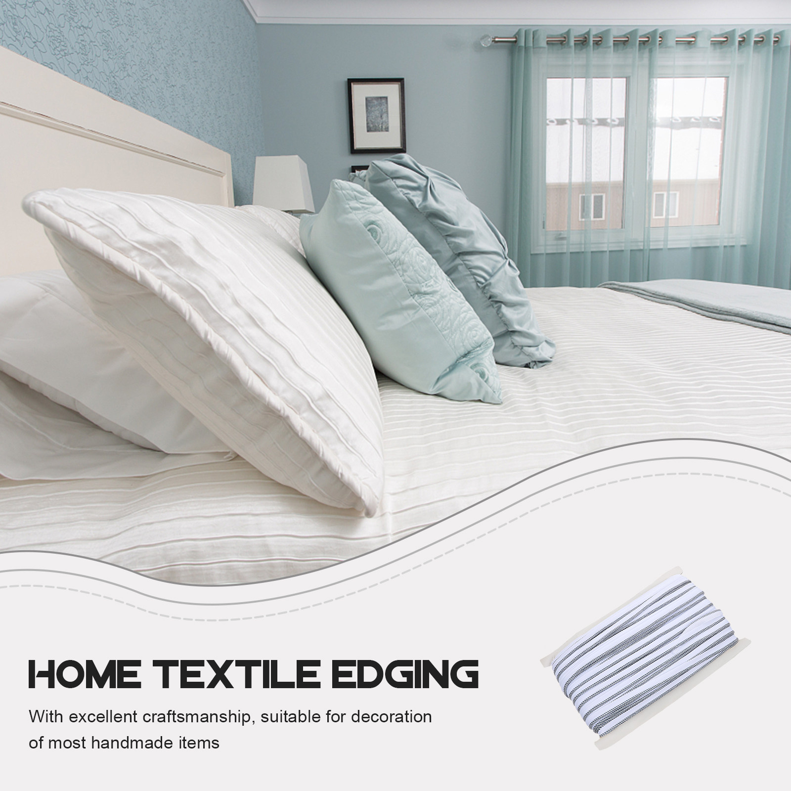 1 Roll Piping Cord Trim Polyes - Cord Trim Twisted avaliação e preço
