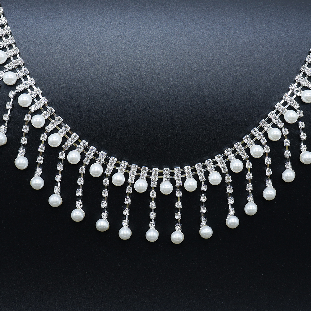 Crystal Rhinestone Pearl Trim  - Pearl Trim Chain avaliação e preço