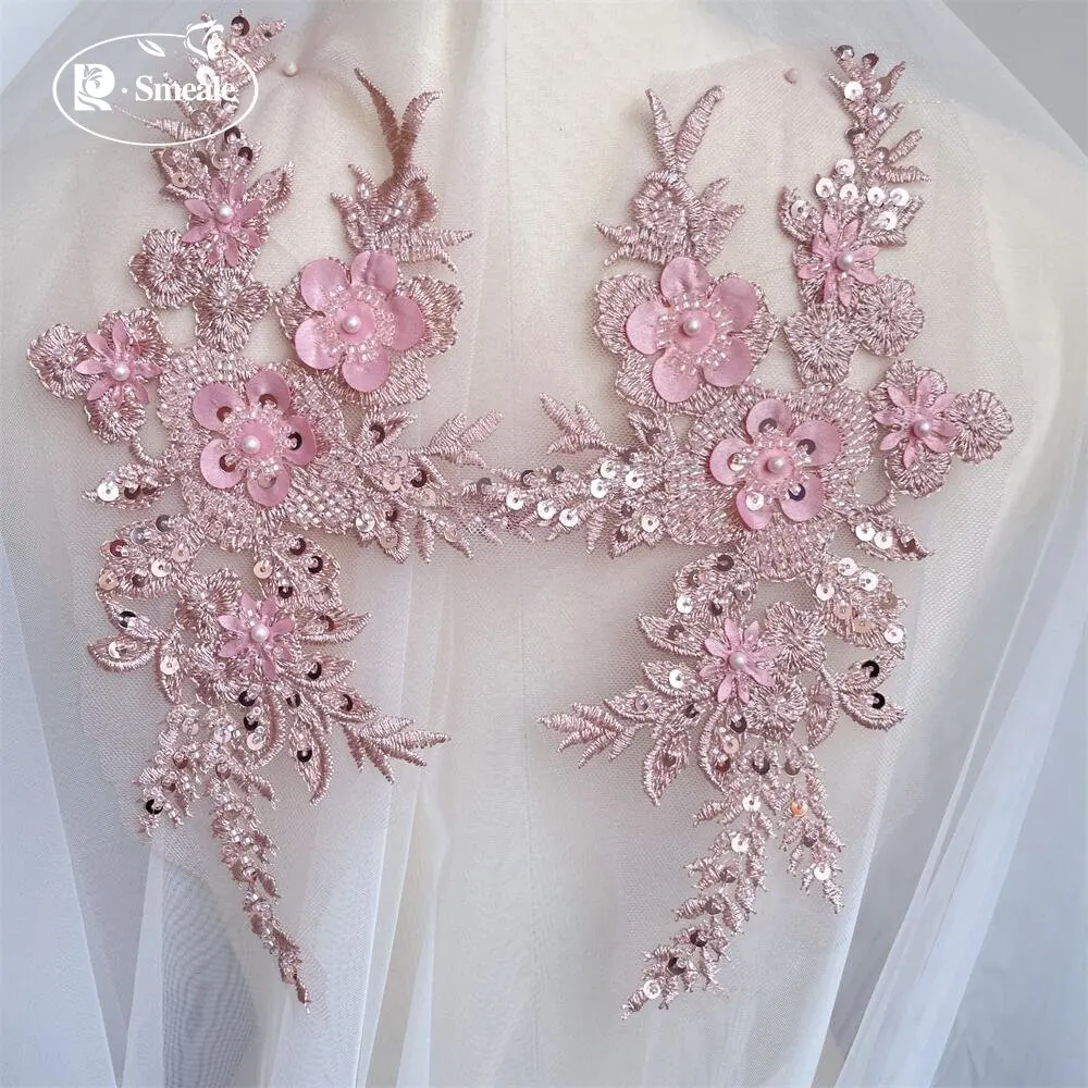 2PCS/1Pair New 12 Colors Sequi - Applique Patch Flower avaliação e preço