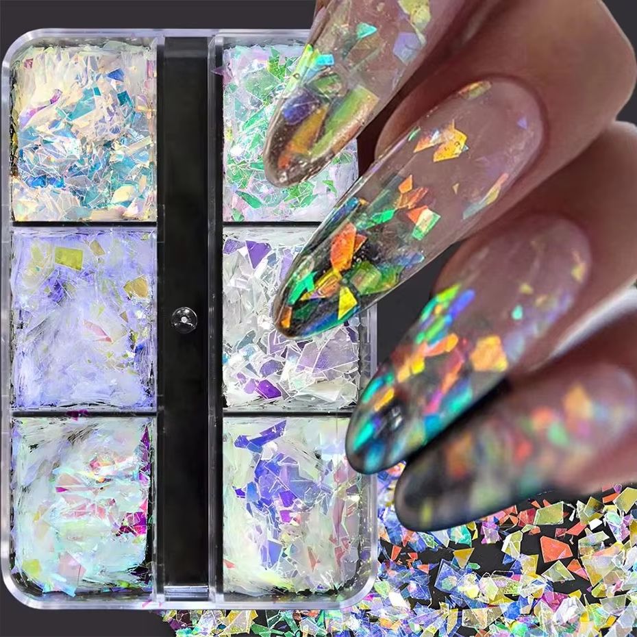 6Grids Shiny Iridescent Mermai - Glitter Vinyl Roll avaliação e preço