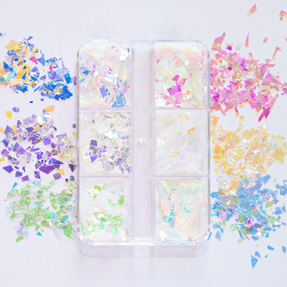 6Grids Shiny Iridescent Mermai - Glitter Vinyl Roll avaliação e preço