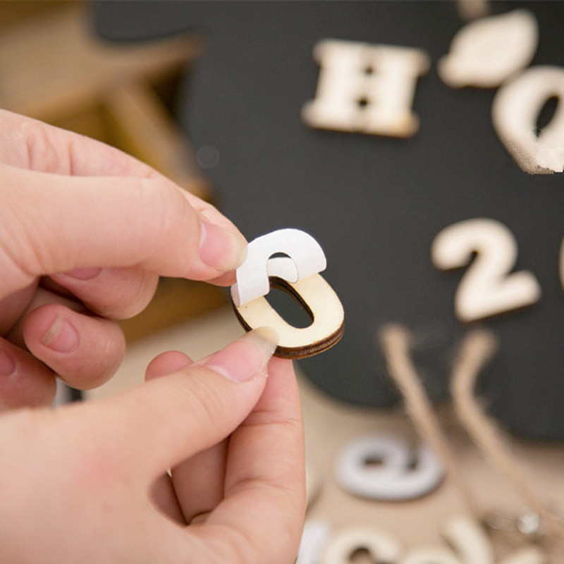 Self-sticking Wooden 0-9 Numbe - Embellishments For Scrapbooking avaliação e preço