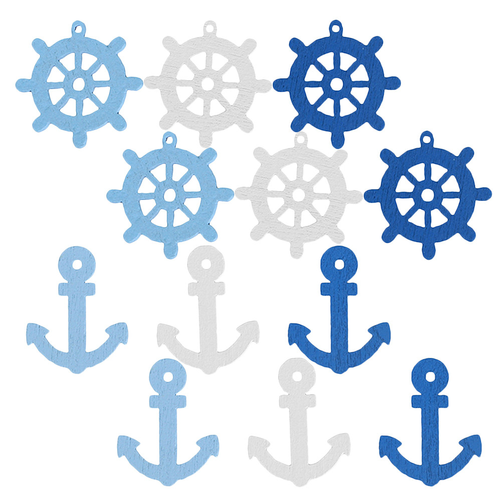 100 Pcs Wooden Anchor Mini Pen - Embellishments For Scrapbooking avaliação e preço