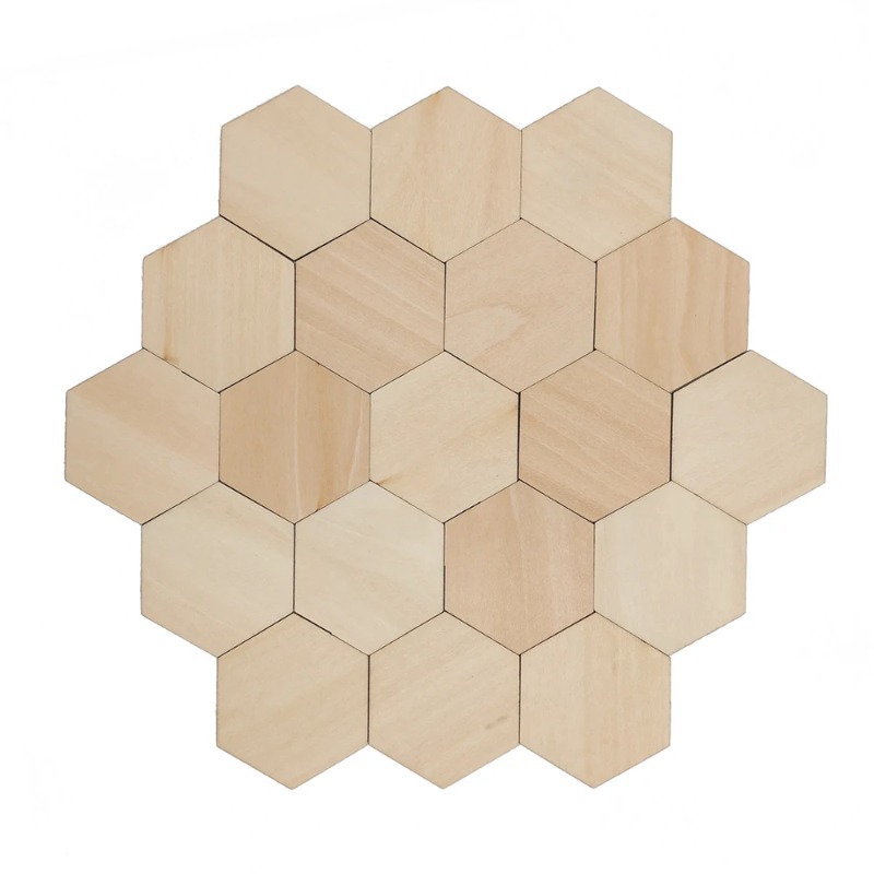 10-120mm Wooden Hexagon Blank  - Embellish Craft avaliação e preço