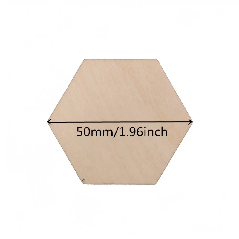 10-120mm Wooden Hexagon Blank  - Embellish Craft avaliação e preço