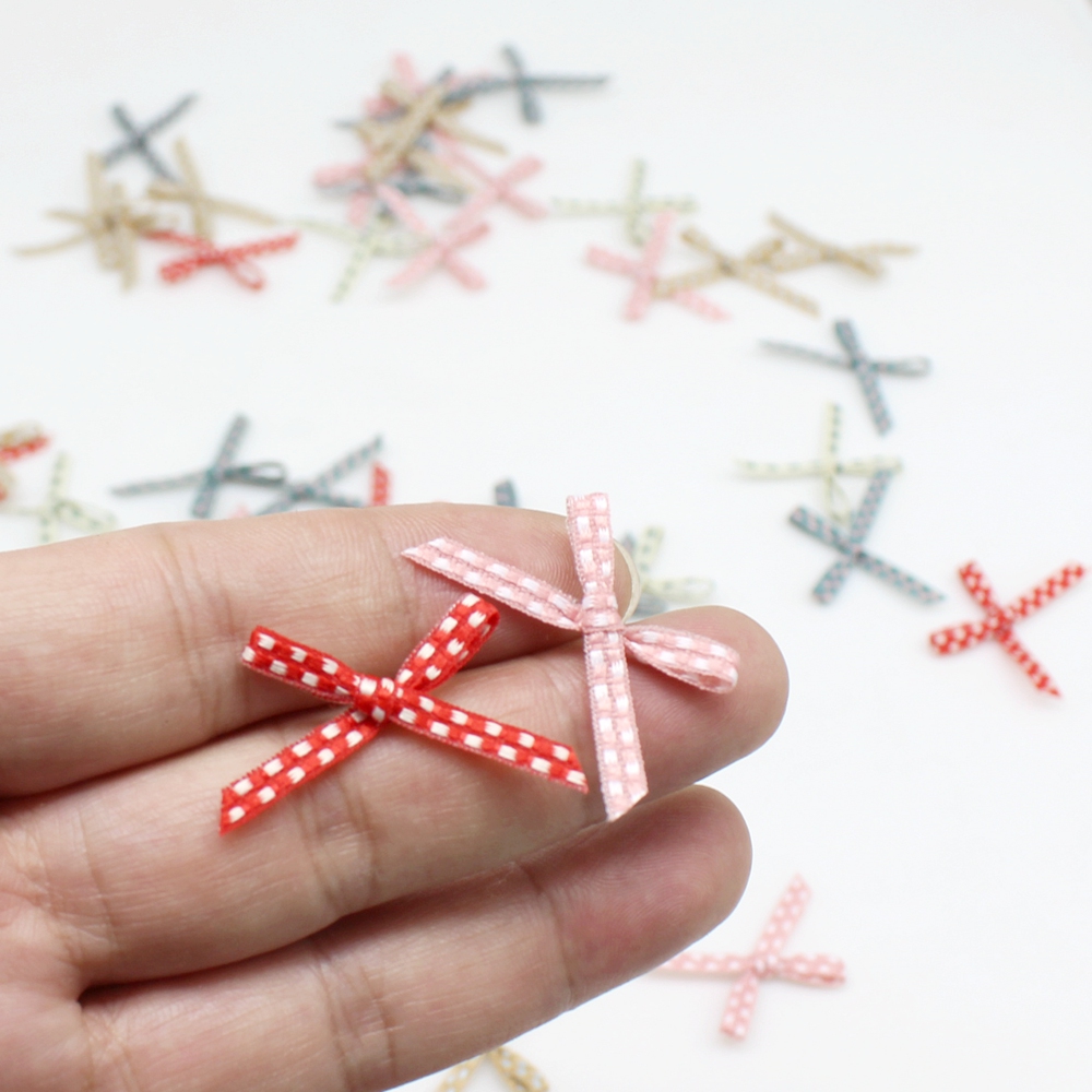 100pcs 2cm*3cm  Bowknot  Small - Embellishments For Scrapbooking avaliação e preço