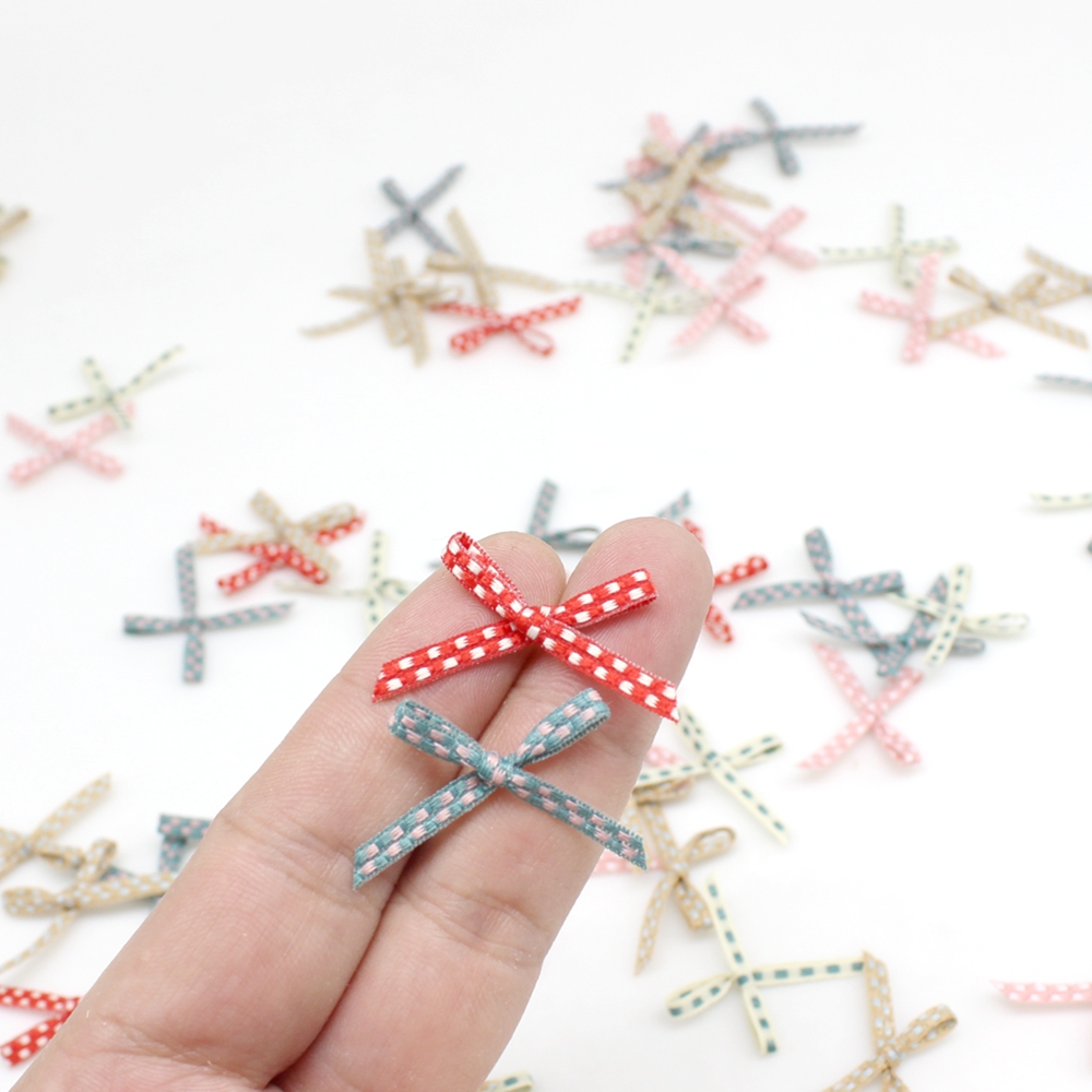 100pcs 2cm*3cm  Bowknot  Small - Embellishments For Scrapbooking avaliação e preço