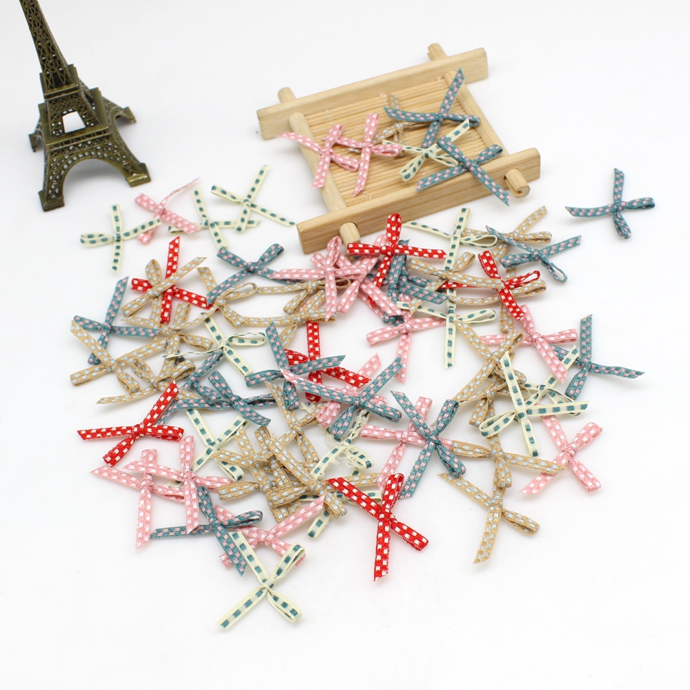 100pcs 2cm*3cm  Bowknot  Small - Embellishments For Scrapbooking avaliação e preço