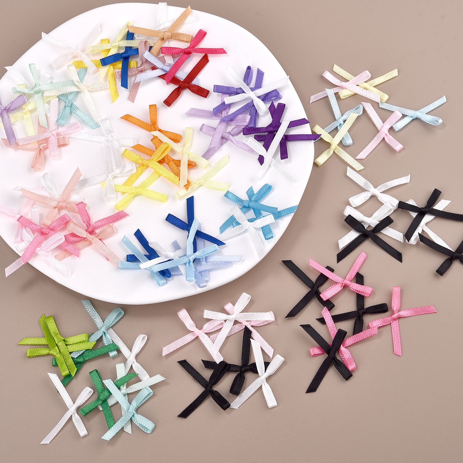 100Pcs 3mm Ribbons Mini Satin  - Christmas Craft Embellishment avaliação e preço