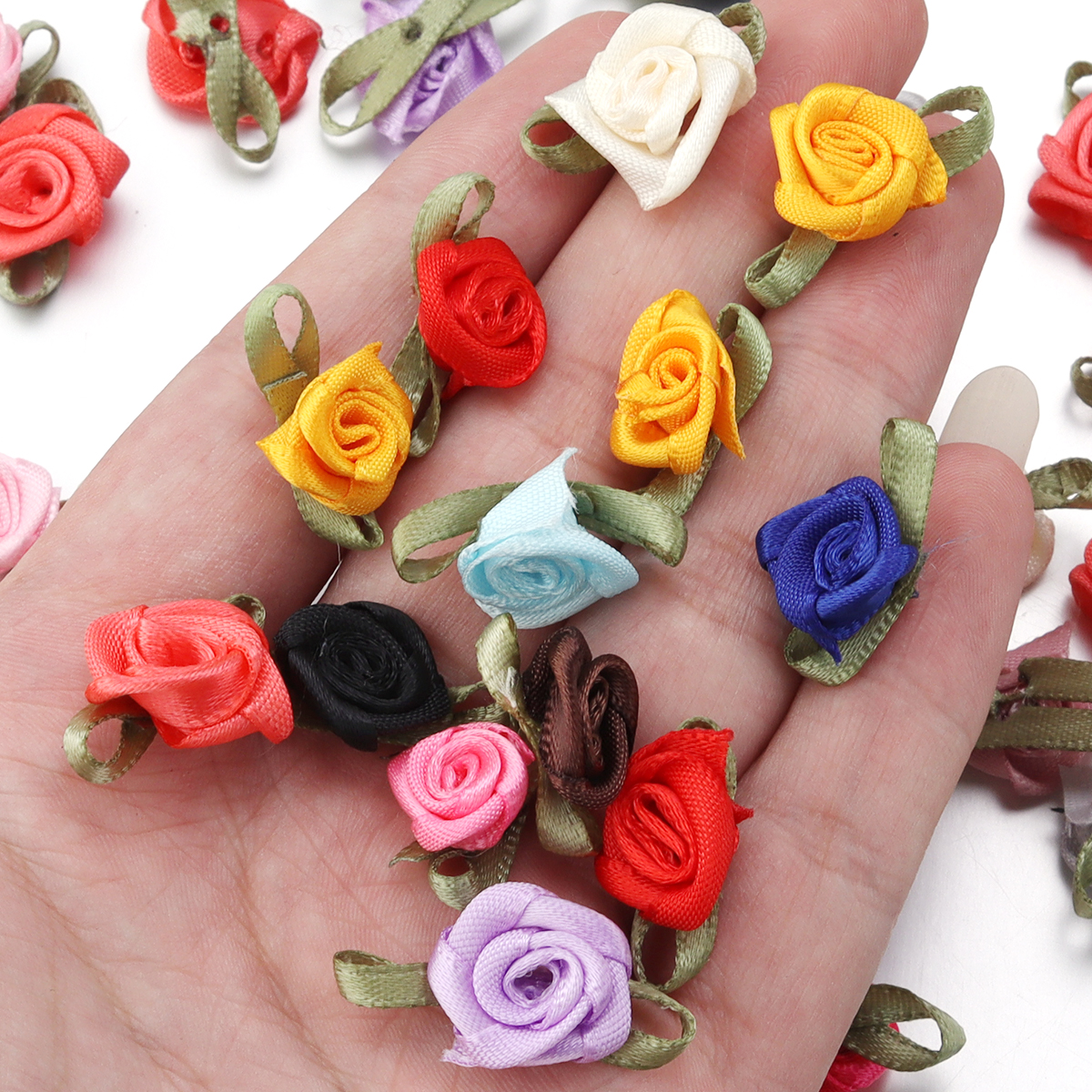 50Pcs 1.5x2.5cm 18 Colors For  - Embellishment Crafts avaliação e preço