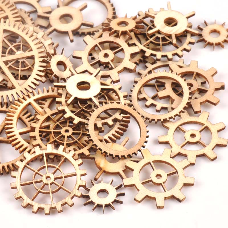 20-40mm 36pcs Unfinished Wood  - Embellishments For Scrapbooking avaliação e preço
