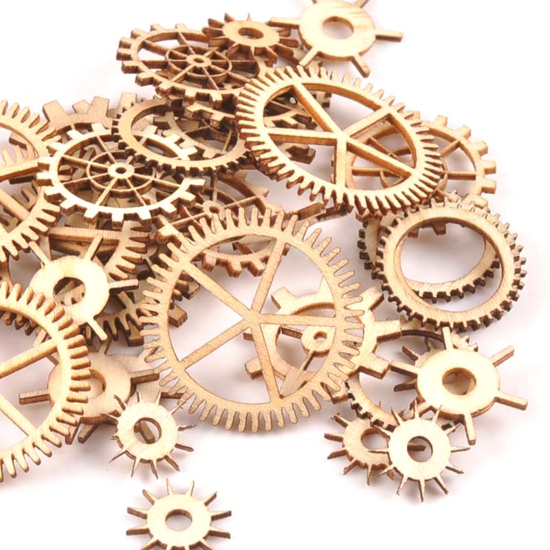 20-40mm 36pcs Unfinished Wood  - Embellishments For Scrapbooking avaliação e preço