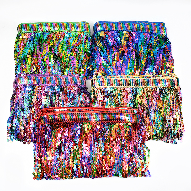 5/10Yards Sequin Fringe Tassel - Fringe Ribbon Sewing avaliação e preço