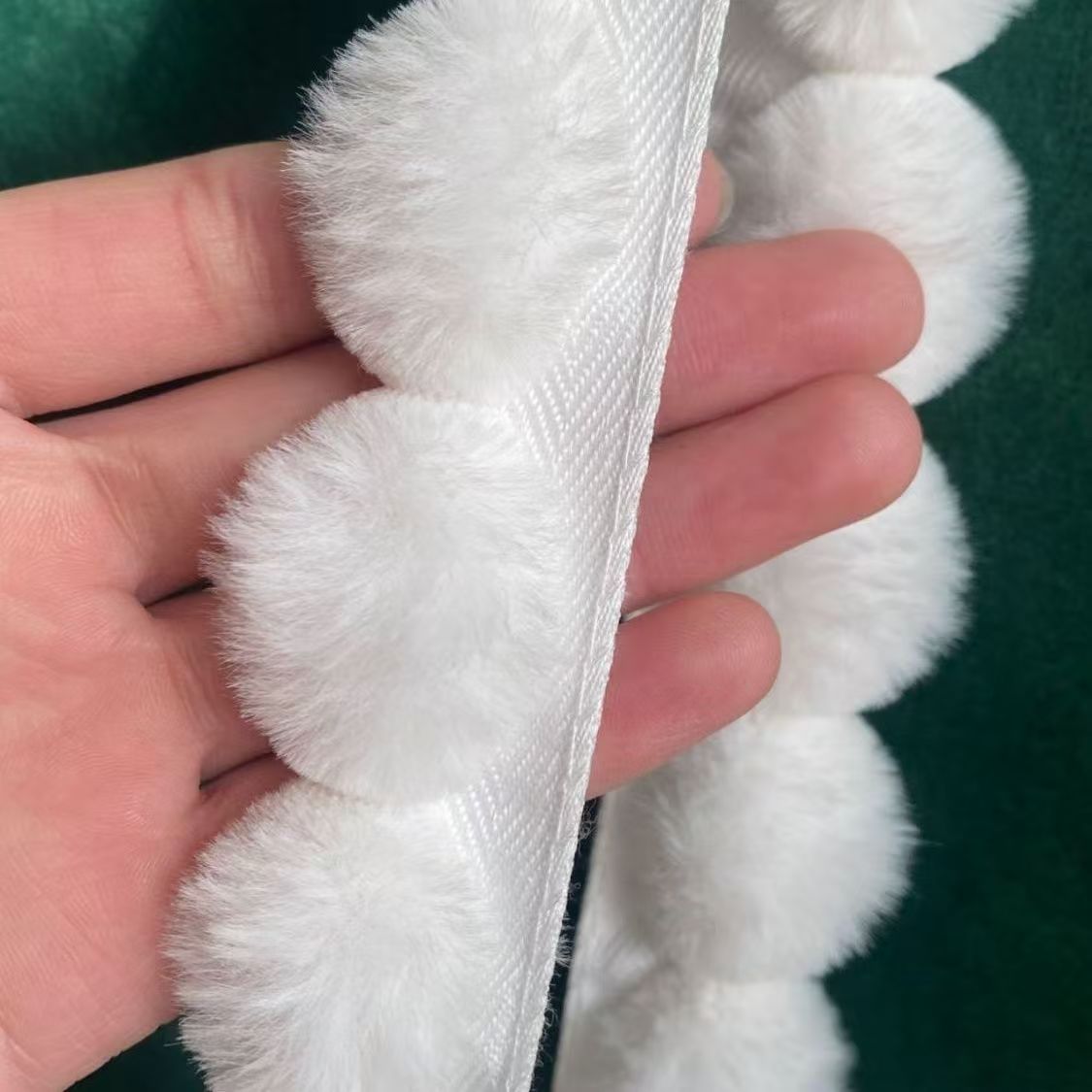 3cm Faux Rabbit Fur Pom Pom Ba - Fringe Ribbon Sewing avaliação e preço