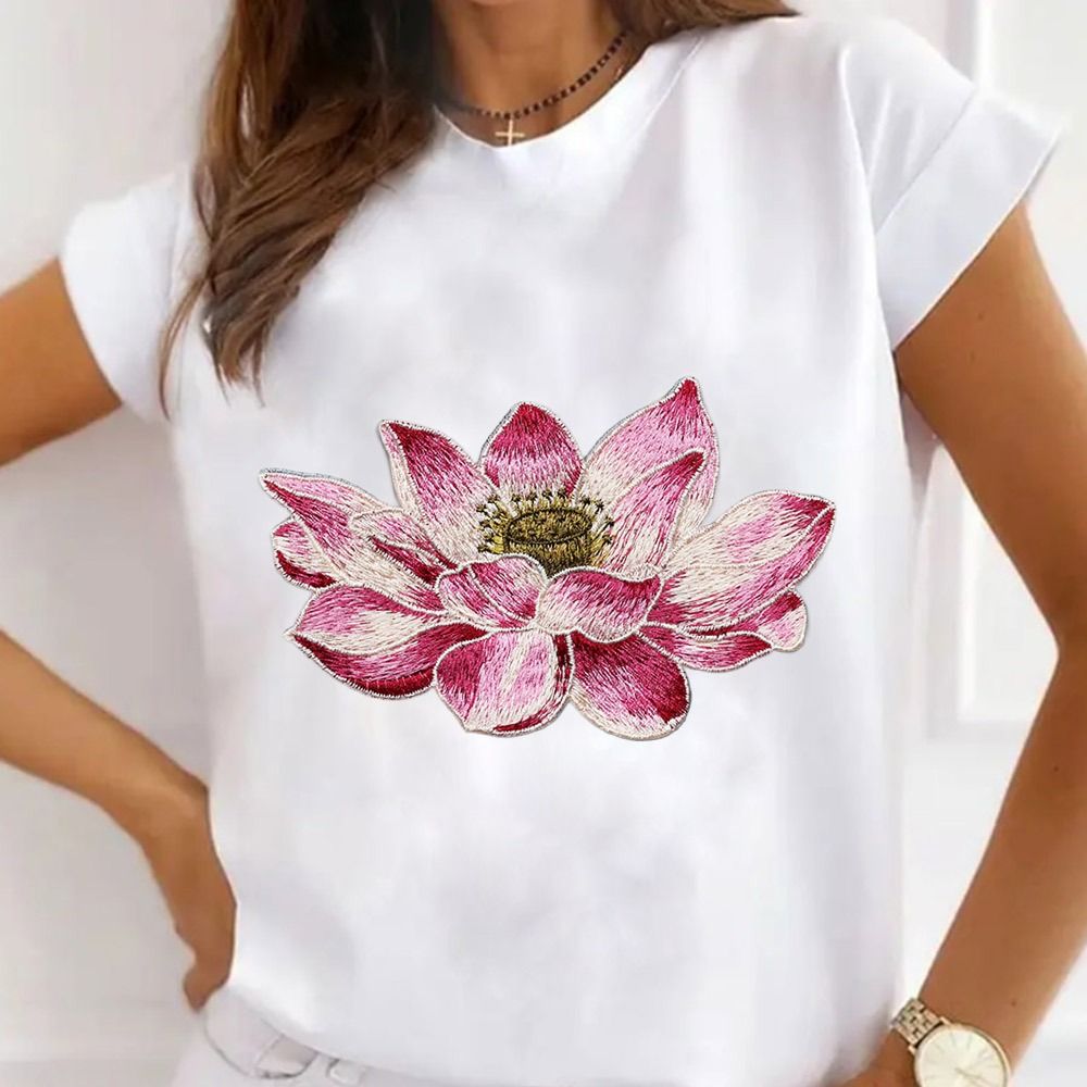 Soft Lotus Flower Patch Embroi - Applique Patch Flower avaliação e preço